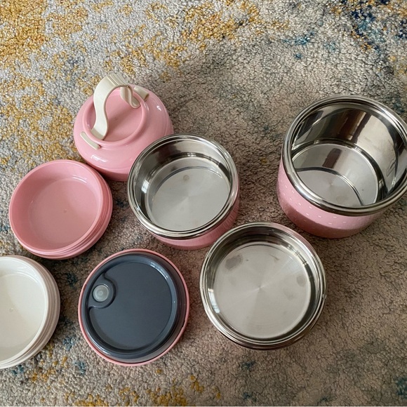 Cute pink stackable thermos like lunchbox - Picture 4 of 5